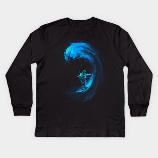 Space Surfing Kids Long Sleeve T-Shirt